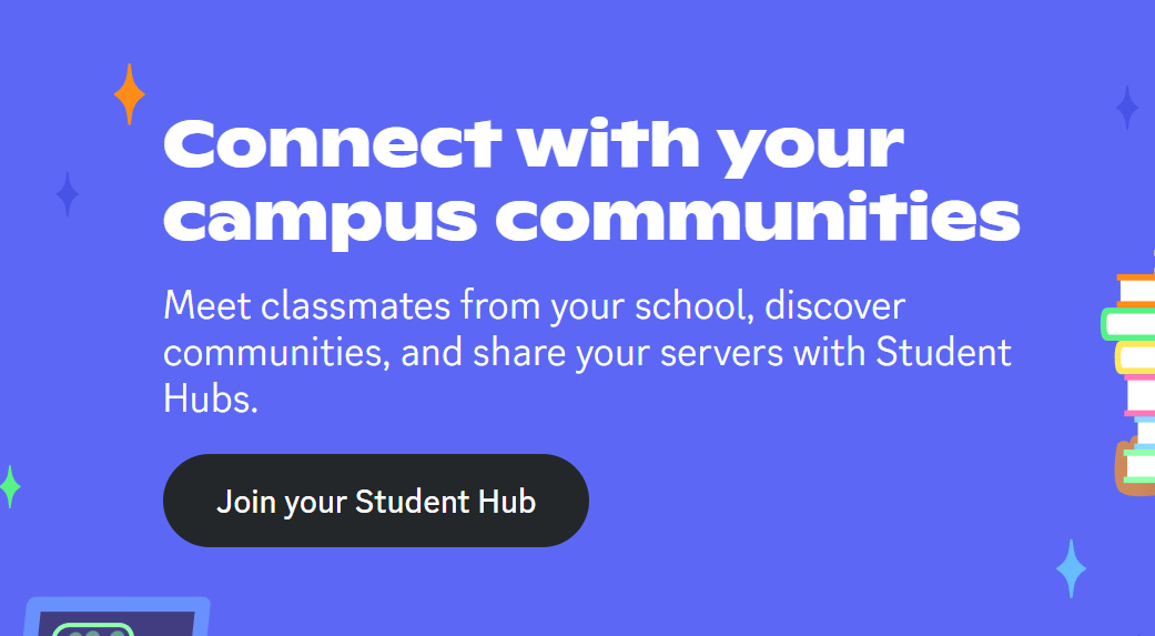 The Discord student hub website